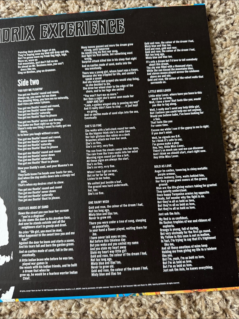 Jimi Hendrix Axis: Bold as Love Record - Picture 5 of 5